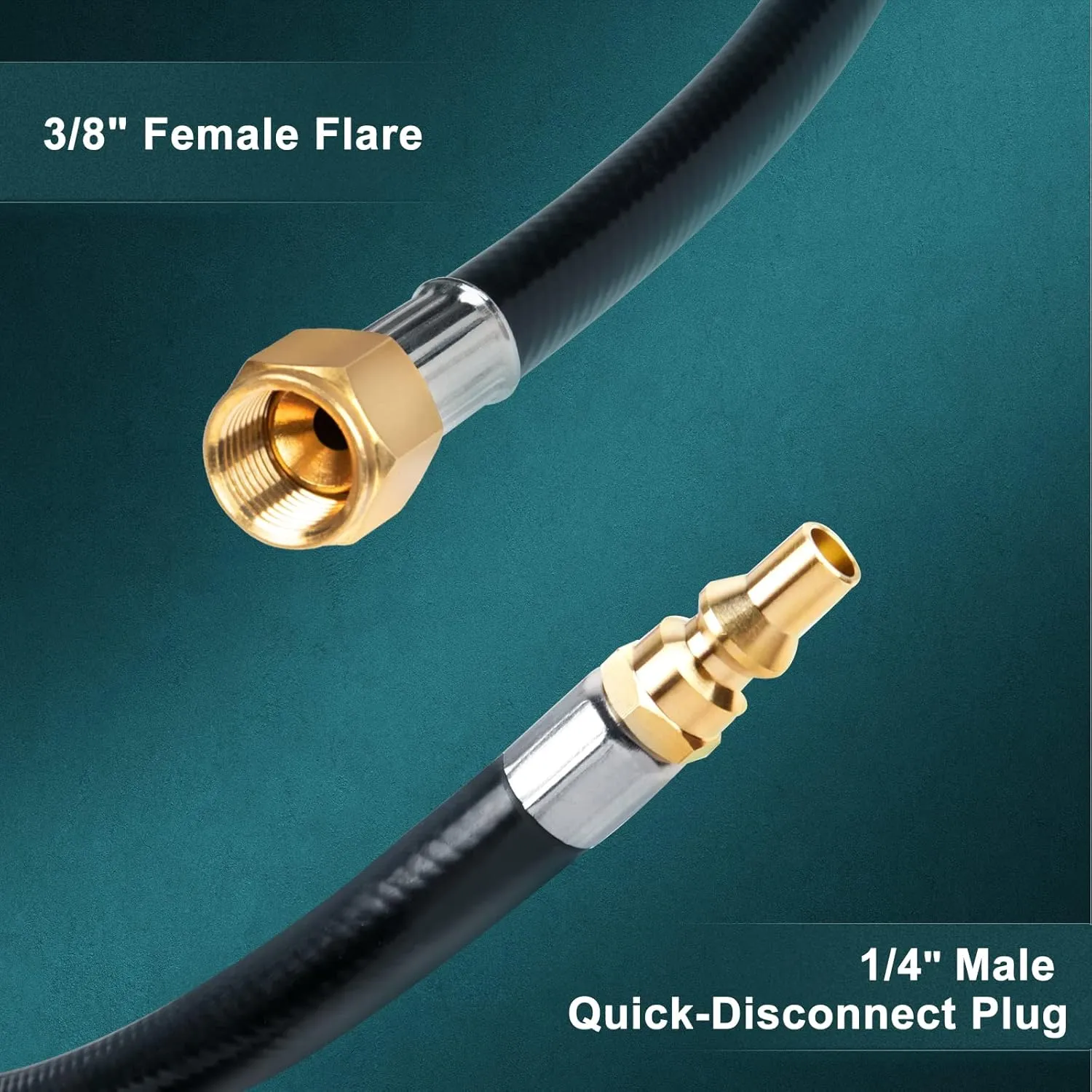 GASPRO 24-Foot RV Quick Connect Propane Hose for Camping Grill, Camp Chef Stove, Outland Fire Bowl, Portable Fire Pit and More