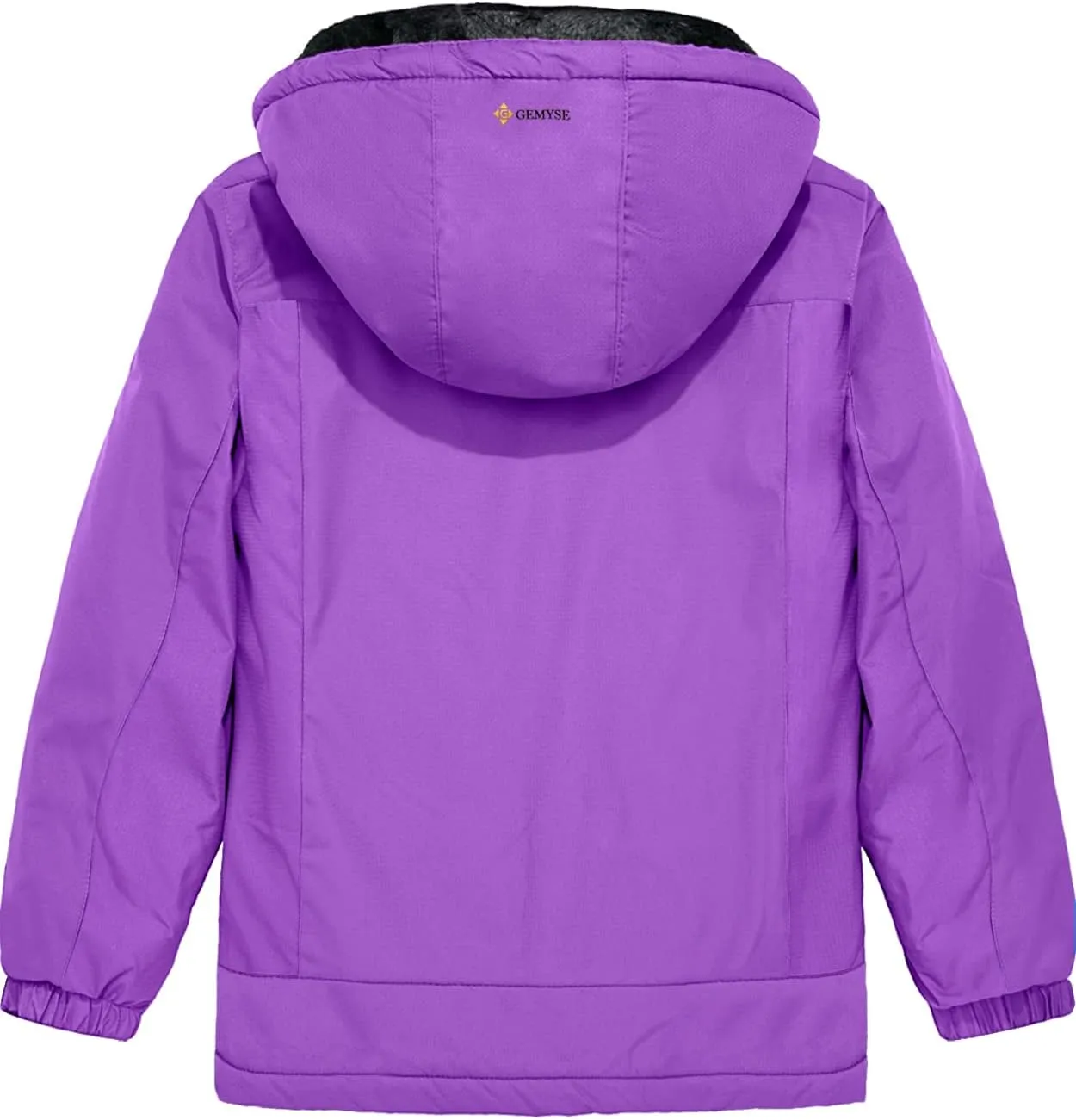 GEMYSE Girl's Waterproof Ski Snow Jacket Hooded Fleece Lined Windproof Winter Jacket