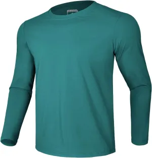 GEMYSE Men's Long Sleeve Shirts Sun Protection Athletic Breathable Moisture Wicking Rash Guard Shirt for Fishing Workout