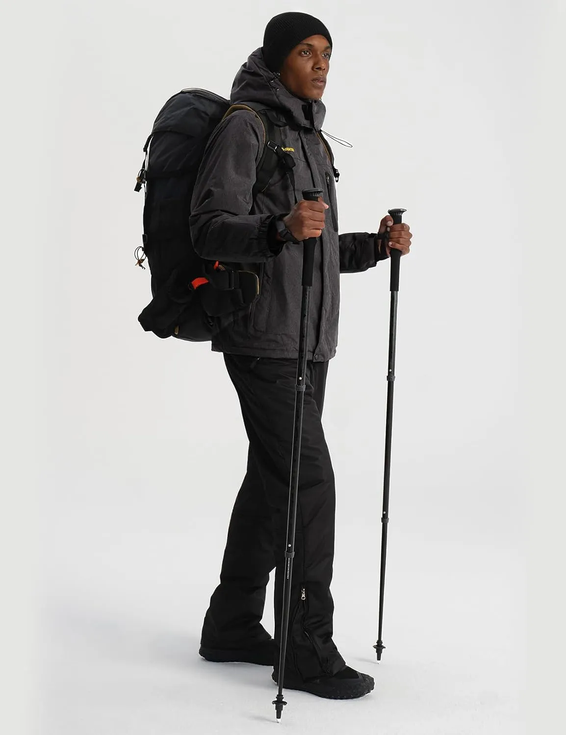 GEMYSE Men's Ski Snow Jacket Warm Winter Waterproof Coat Snowboard Rain Jacket Hooded Windproof Windbreaker