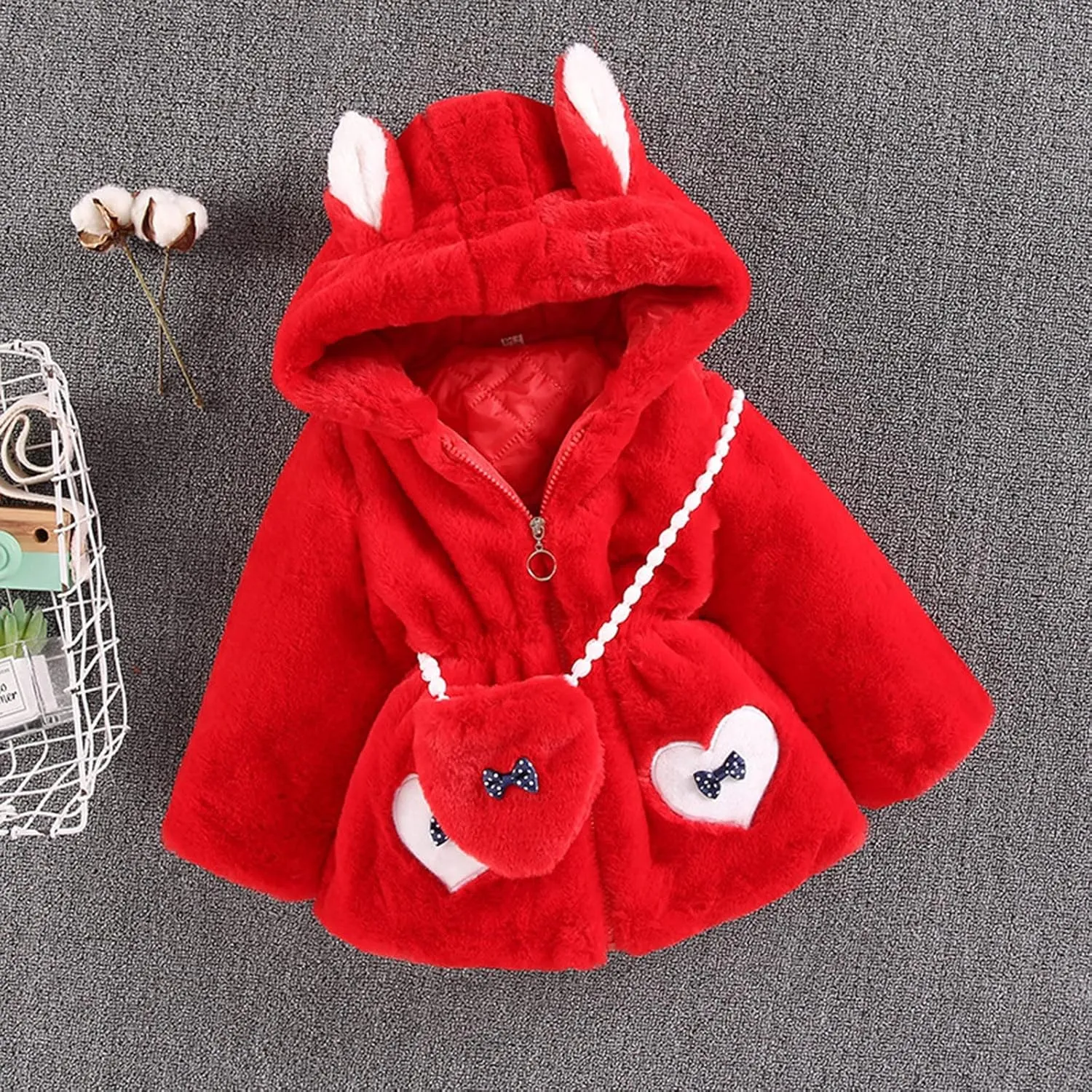 Girls Trench Coat Coats Winter Up Zip Clothes Bag Kids Sleeve Warm Children Long Keep Hoodie Kids down Jackets Boys