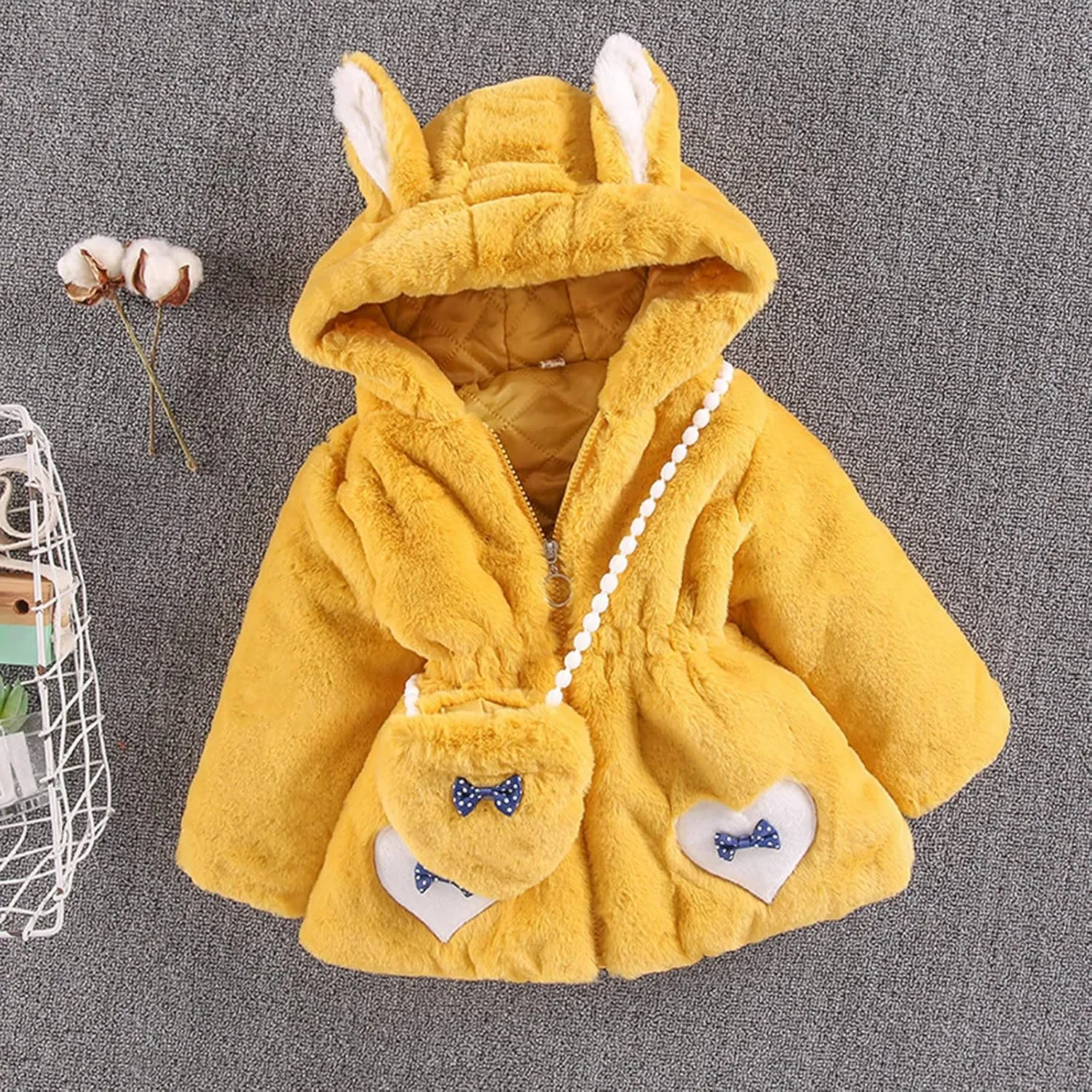 Girls Trench Coat Coats Winter Up Zip Clothes Bag Kids Sleeve Warm Children Long Keep Hoodie Kids down Jackets Boys