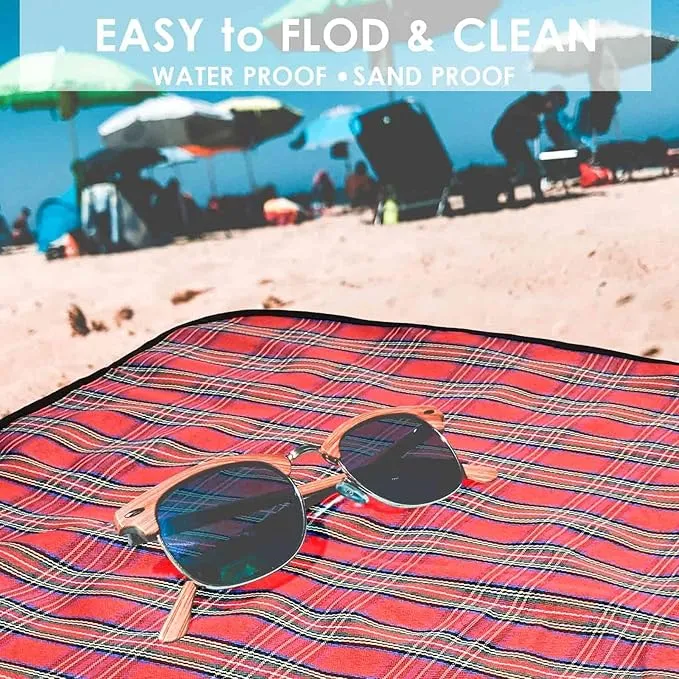 GIVERARE Picnic Beach Blanket, XL Sandfree Waterproof Outdoor Camping Blankets, Quick Drying Family Mat, Portable Extra Large Mats for Travel, Hiking, Music Festival, Lawn