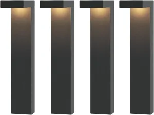 GKOLED 4-Pack Low Voltage Landscape Lighting, Pathway Lights, 3W 9-15V AC/DC Wired Outdoor LED Landscape Path Lights for Garden Driveway Accent Lighting Fixtures, Die-cast Aluminum Housing, UL-Listed