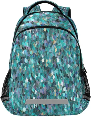 Glitter Pattern Design Waterproof Backpack - Casual Outdoor Sports Daypack with Ergonomic Shoulder Straps#405