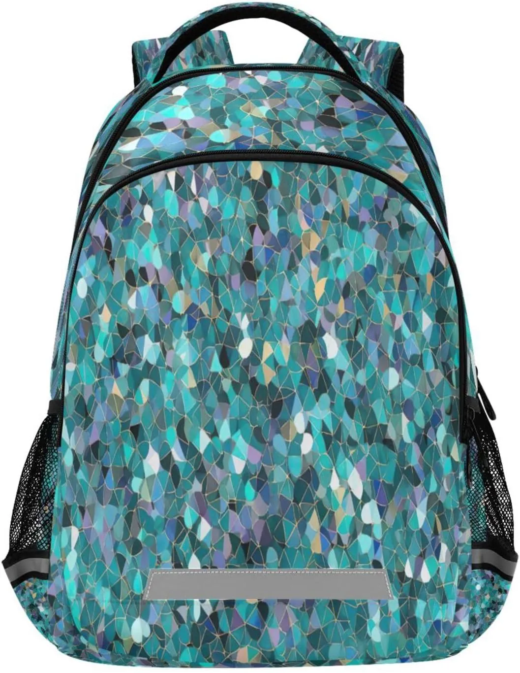 Glitter Pattern Design Waterproof Backpack - Casual Outdoor Sports Daypack with Ergonomic Shoulder Straps#405