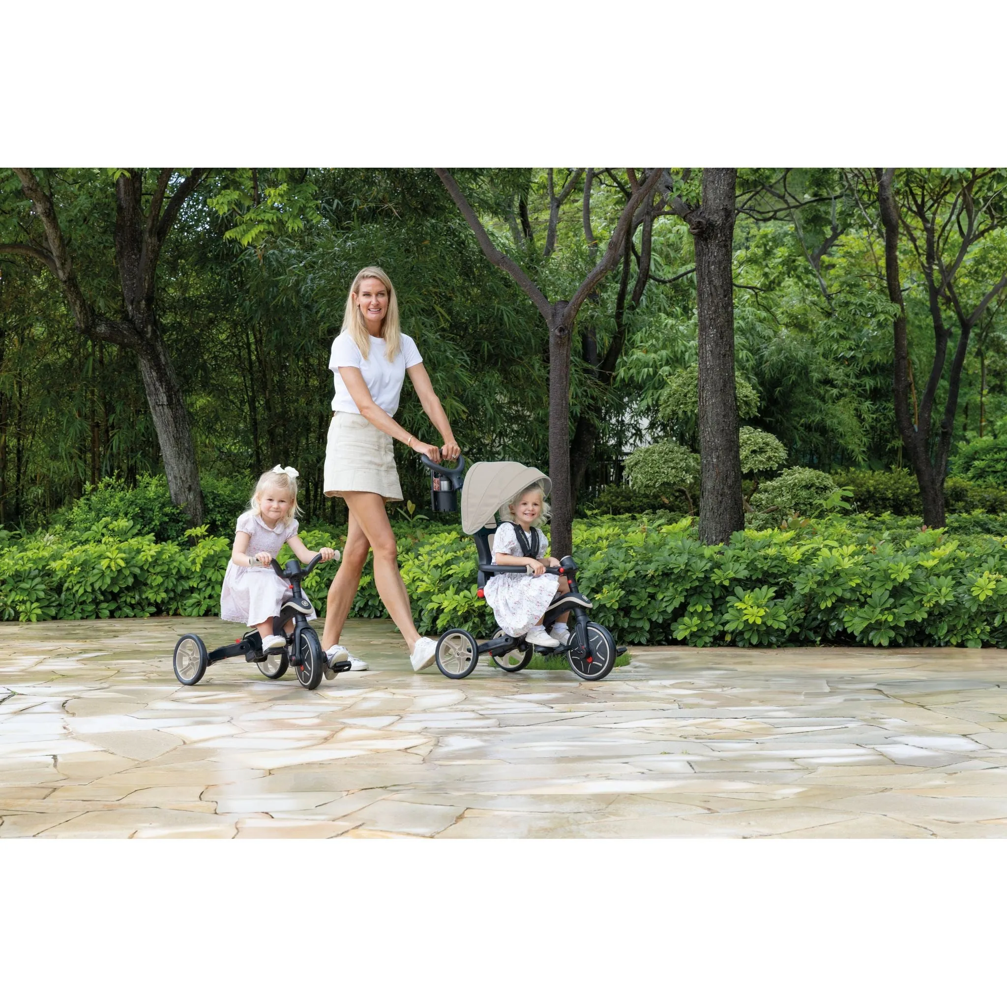 Globber Explorer Foldable 4 In 1 Trike - Taupe