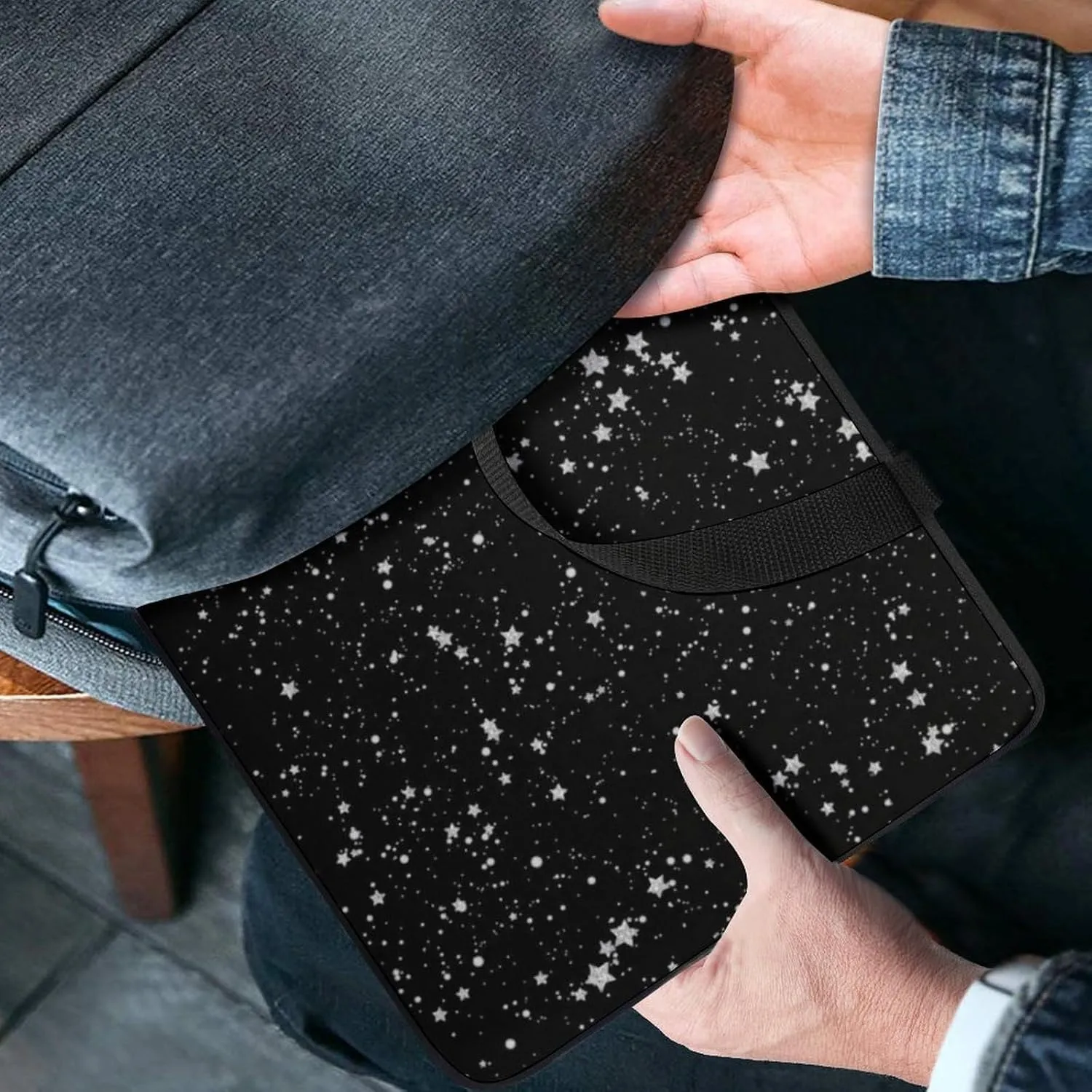 Gold And Black Agate Stone Laptop Bag Waterproof Dustproof Crack Proof Large Capacity