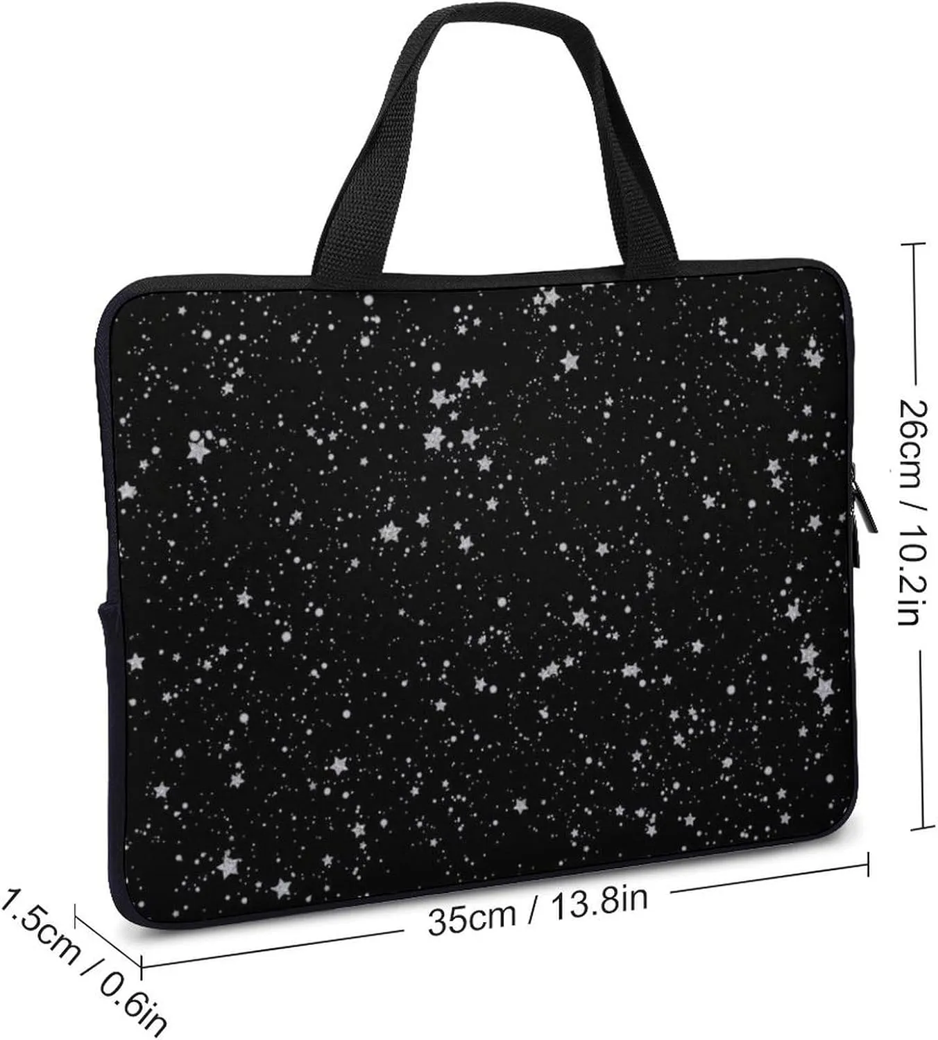 Gold And Black Agate Stone Laptop Bag Waterproof Dustproof Crack Proof Large Capacity