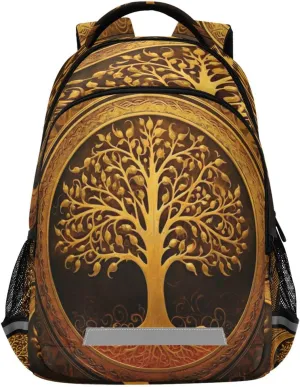 Gold Tree Design Waterproof Backpack - Casual Outdoor Sports Daypack with Ergonomic Shoulder Straps#835