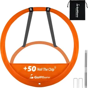 Golf Chipping Net, Golf Practice Chipping Net and Foldable Mat with 12 Balls, 4 Tees & Carry Bag, Chipping Game for Adults Indoor Outdoor, Gifts Accessories for Men