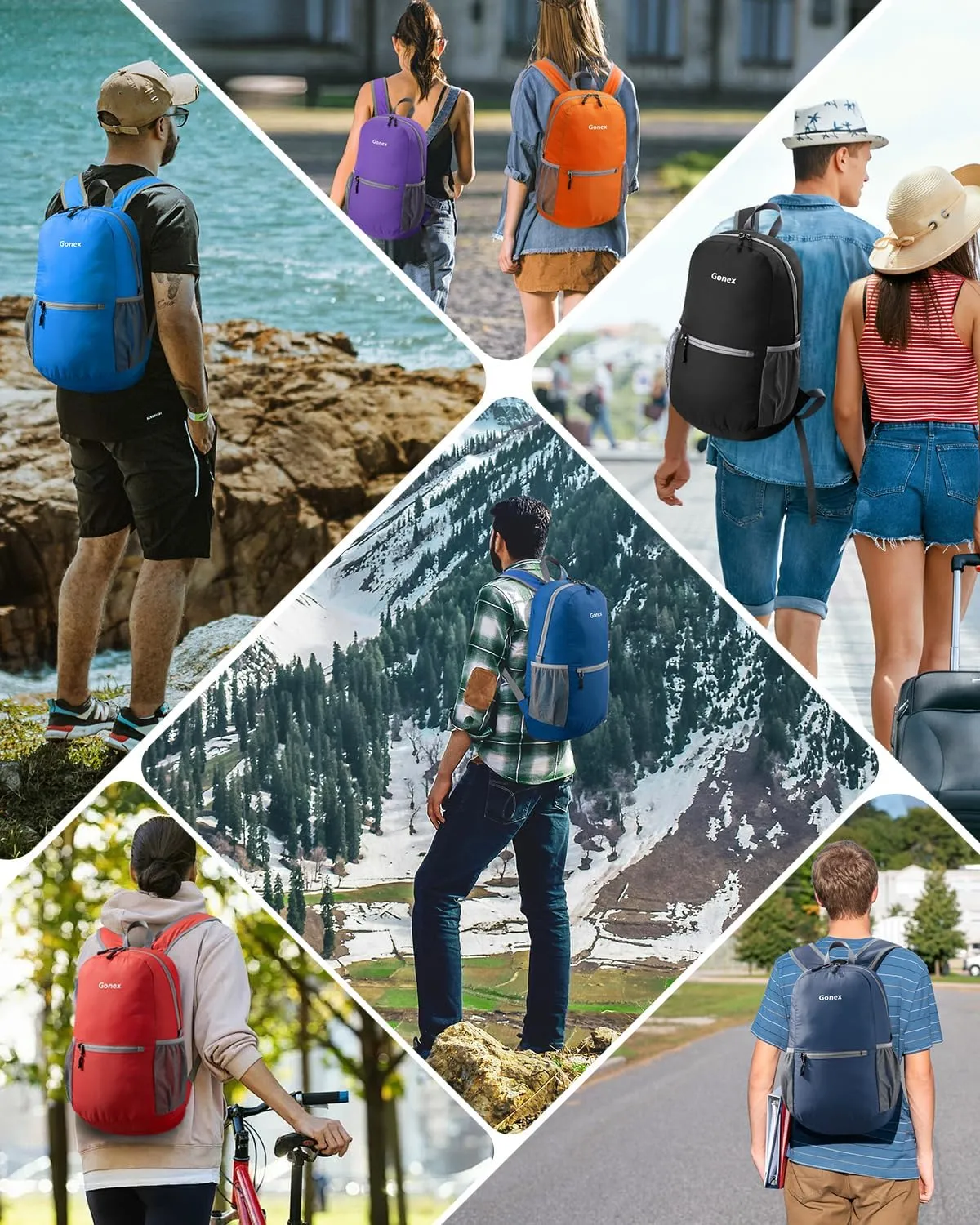 Gonex Ultra Lightweight Packable Backpack 20L Daypack Handy Foldable Camping Outdoor Travel Cycling Backpacking