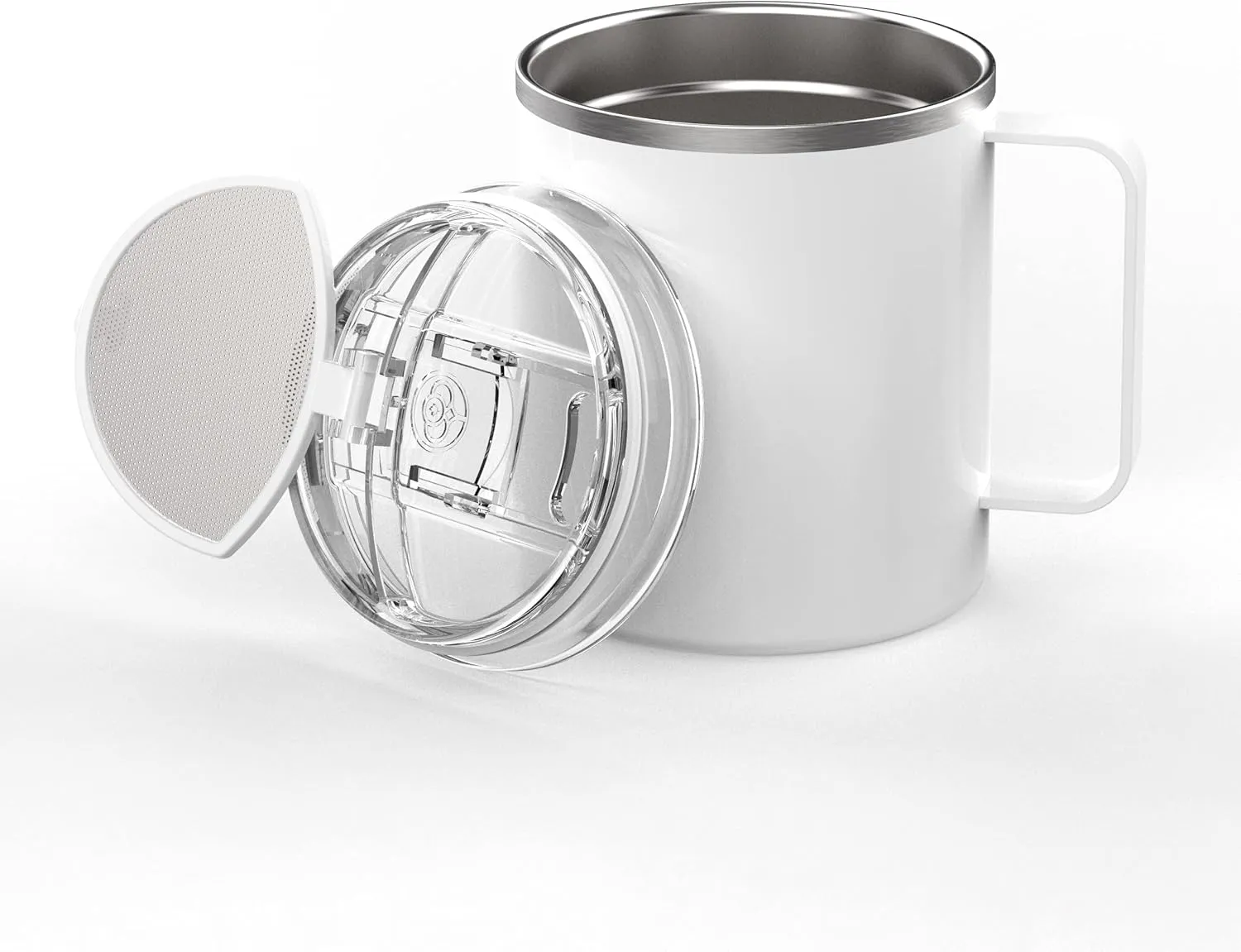 GOODBREW GoodBrew Camp Mug Stainless Steel Insulated Mug with Strainer Lid Double Wall Comfortable Grip