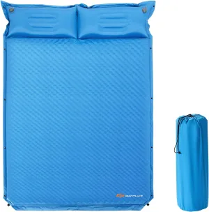 Goplus 2 Person Self-Inflating Camping Sleeping Pad, Black, 74 x 52 inch