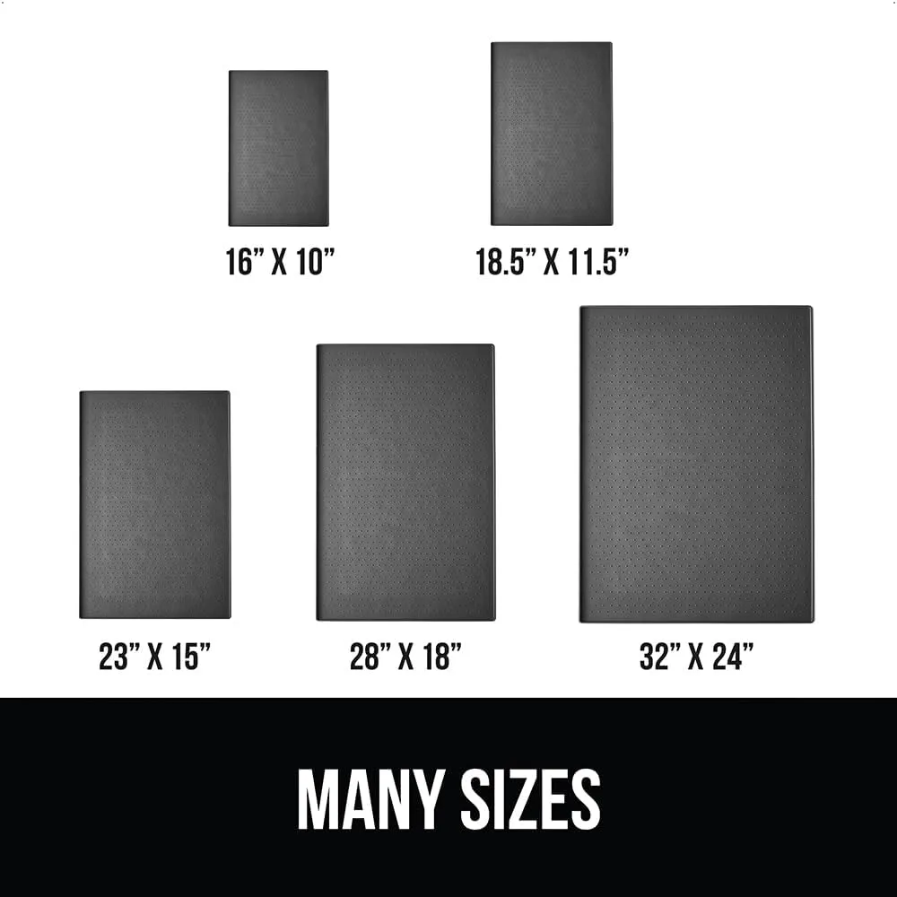 GORILLA GRIP 100% Waterproof Raised Edge BPA Free Silicone Pet Feeding Mat, Dog Cat Food Mats Contain Spills Protects Floors, Placemats for Cats and Dogs Water Bowl, Pets Accessories 23x15 Charcoal