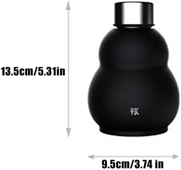 Gourd Water Bottle, Retro Style Gourd Sports Water Bottle, 316 Stainless Steel Winter Thermos Cup 280ml Travel Water Bottle, for Outdoor and Indoor, Valentine's Day Gifts (White)