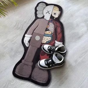 Graffiti Fan Hypebeast Decorative Rug Sneakerhead Non Slip Shaped Carpet Lover Street Art Mat for Home Decor (Ultra Soft Quality, 1.3x3 ft.)
