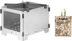 Grill Burners Charcoal Grill Picnic Grill Camping Stove Barbecue Grill Stainless Steel BBQ Stove Outdoor Hiking Foldable Camping Stove (Color : Stove A, Size : Large)