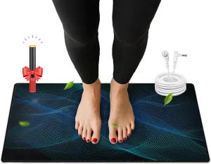 Grounding Mat for Desk, Grounded Mats for Sleep, Pain Relief, Stress Relief, Earth Connected Therapy. Grounding Pads with 15ft Cord, Indoor Grounded for Full Body Balance & Wellness Support(26.5x10in)
