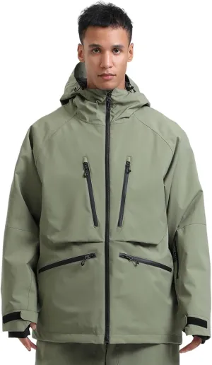 GSOU SNOW Mens Snowboard Jacket Womens Ski Coat Waterproof Insulated Snow Coat Winter Hooded Mountain Jackets
