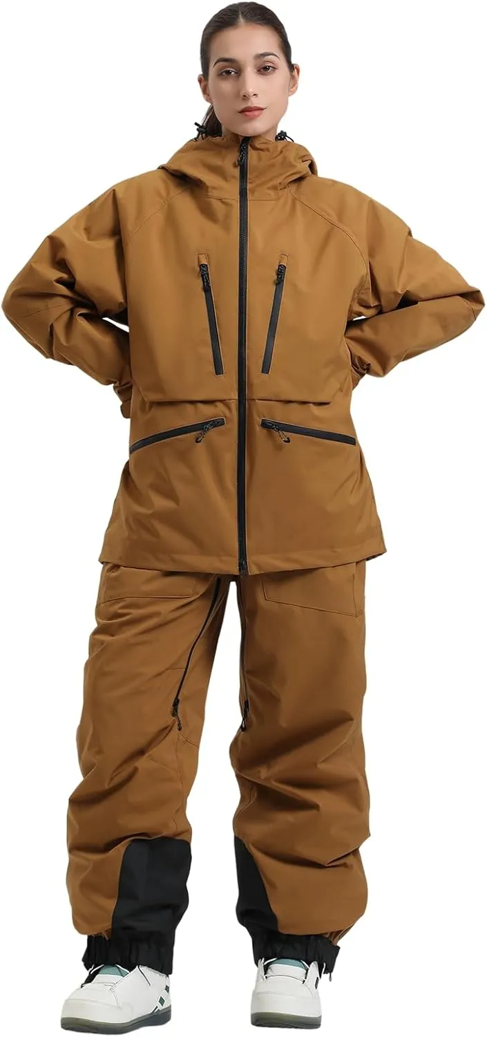 GSOU SNOW Mens Snowboard Jacket Womens Ski Coat Waterproof Insulated Snow Coat Winter Hooded Mountain Jackets