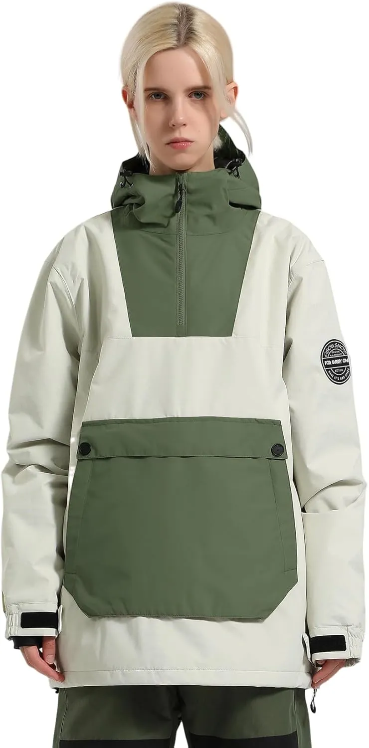 GSOU SNOW Women Ski Jacket Snow Coat Waterproof Windproof Snowboarding Jacket Coat Insulated Warm Winter