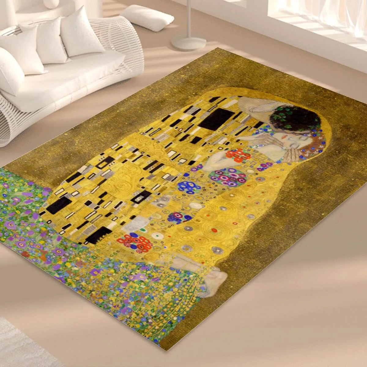 Gustav Klimt The Kiss Floor Mat