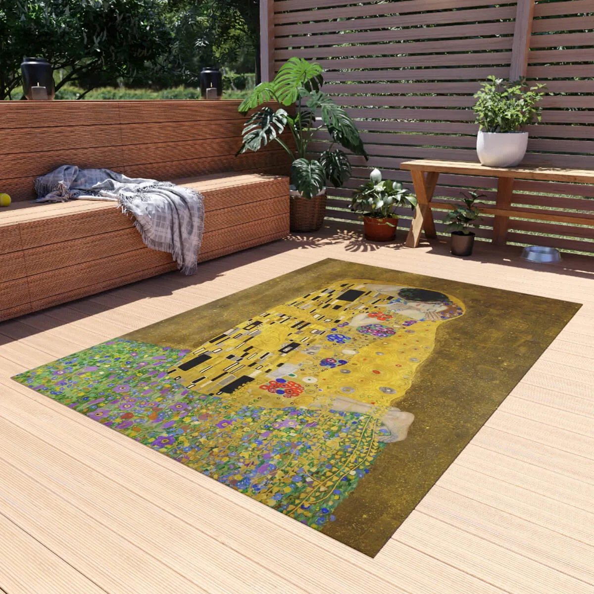 Gustav Klimt The Kiss Floor Mat