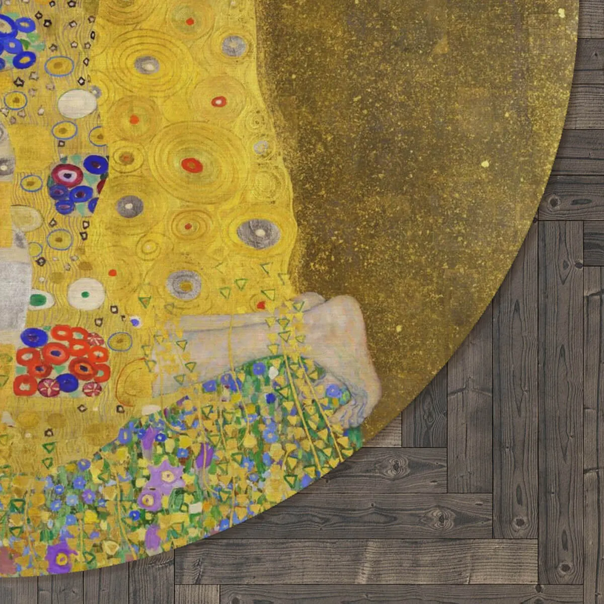 Gustav Klimt The Kiss Round Mat