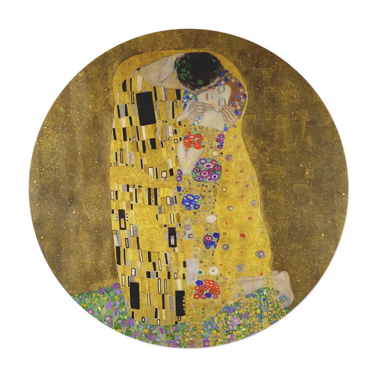 Gustav Klimt The Kiss Round Mat