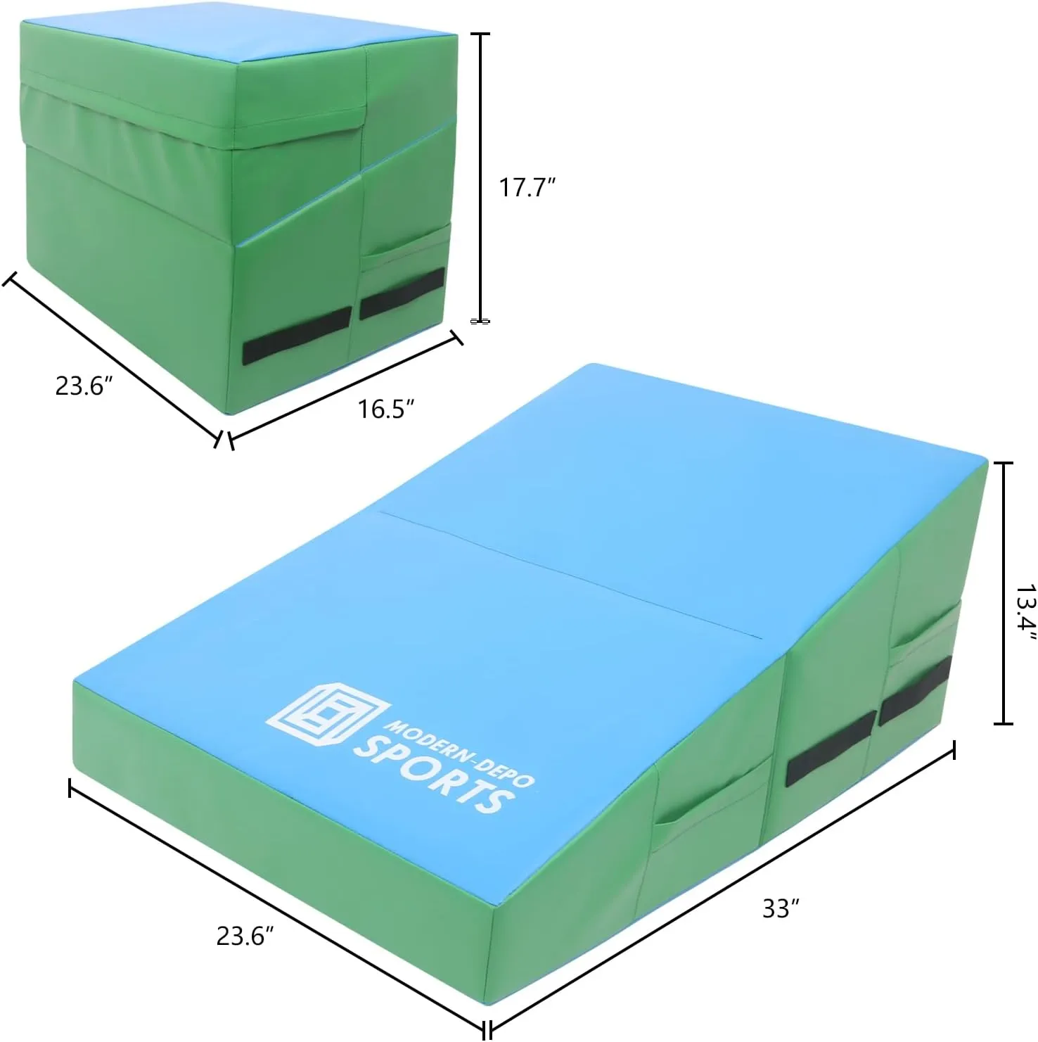Gymnastics Wedge Mats Folding for Home Use | Incline Mat Cheese Wedge With Waterproof PVC Cover, EPE Foam for Exercise, Tumbling, Yoga, Pilates