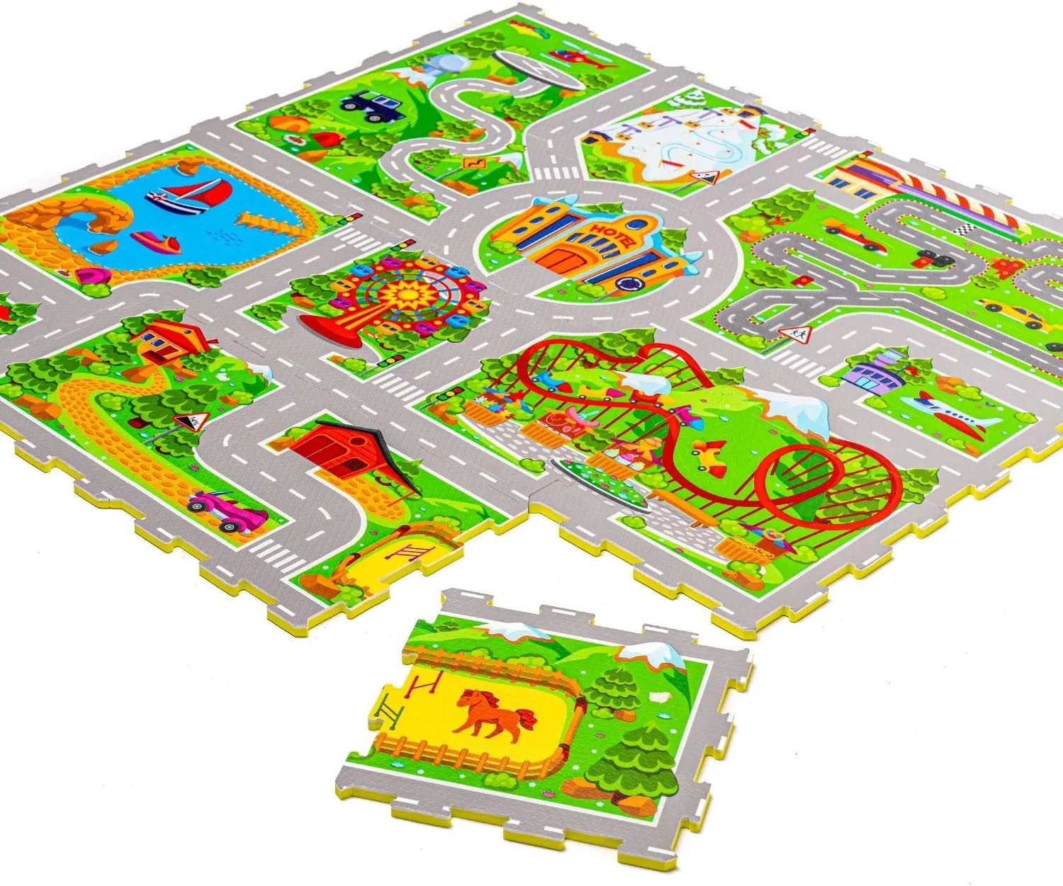 Hakuna Mat City Car Puzzle Mat