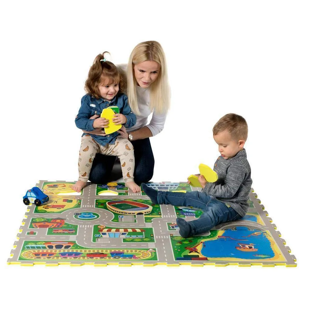 Hakuna Mat City Car Puzzle Mat