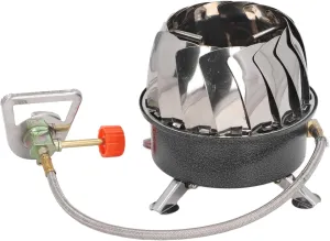 Haofy Folding Mini Stove with Stable Support, Portable Gas Stove for Camping, High Efficiency Wind Outdoor Stove (Round with Tube Buckle)
