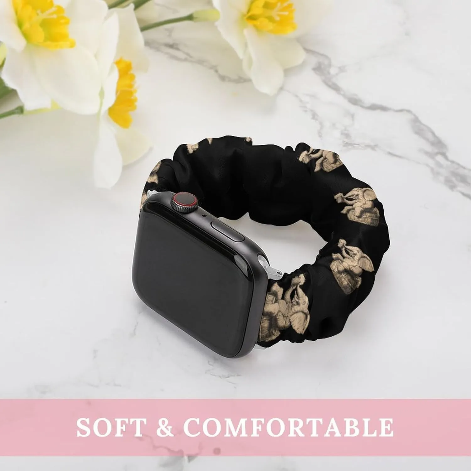 Happy Drinking Elephant Fashion Watch Strap Scrunchies Wristbands Compatible With IWatch Series