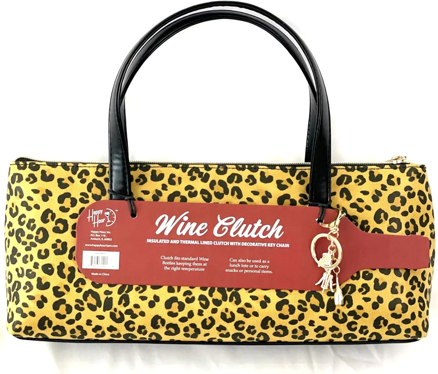 Happy Hour Insulated Wine Clutch | Bottle Carrier for Travel, Picnics & Gifts