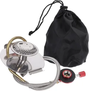 Happyyami All-purpose Portable Stove Burner Propane Outdoor Cooking with Regulator Made of Stainless Steel for Bbq Hiking and Camping
