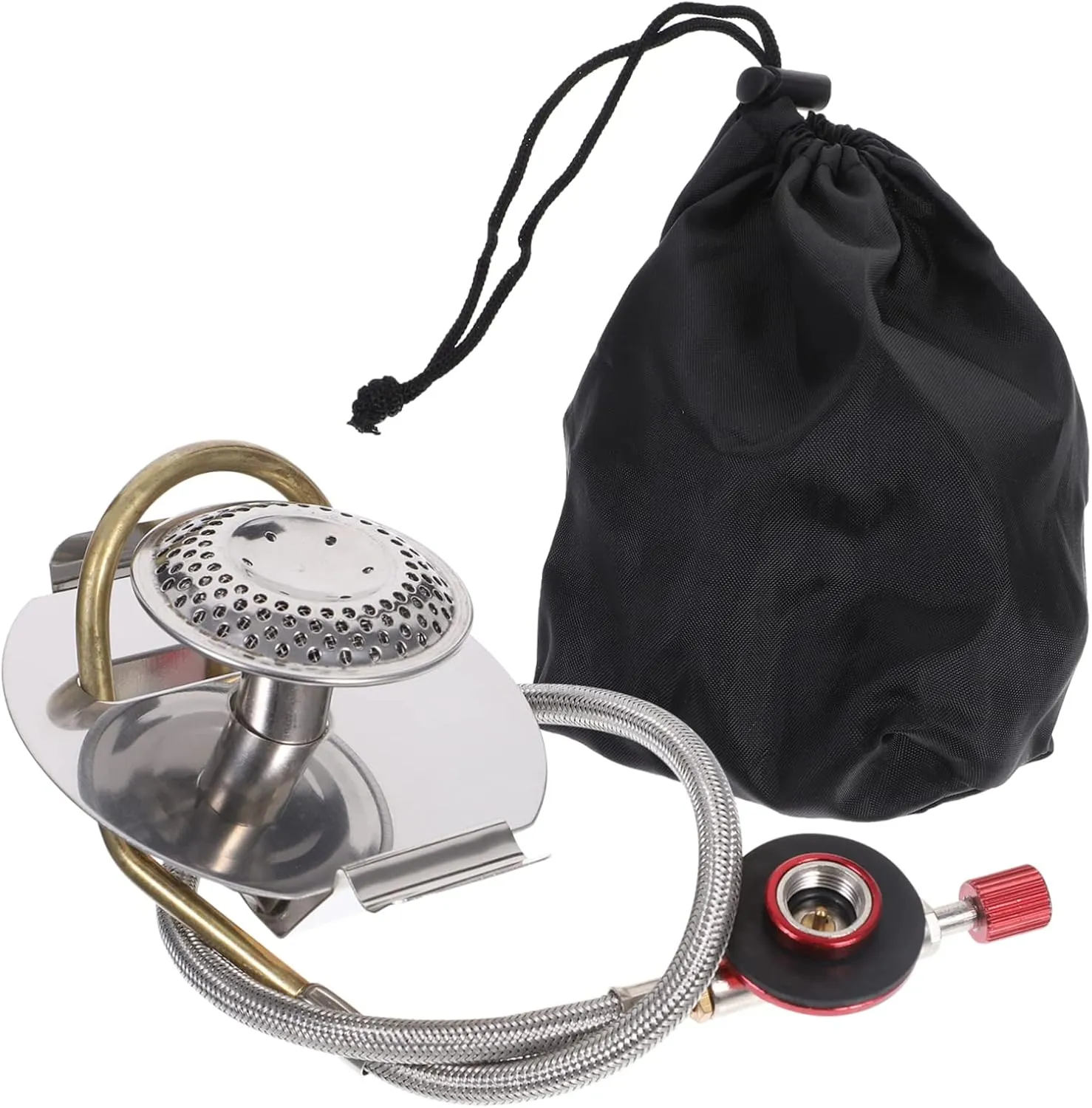 Happyyami All-purpose Portable Stove Burner Propane Outdoor Cooking with Regulator Made of Stainless Steel for Bbq Hiking and Camping