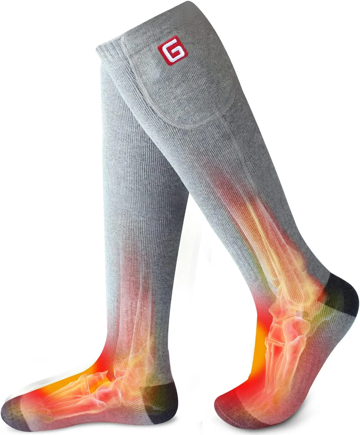 Heated Socks Women Electric Battery Socks Thermal Insulated Socks for Arthritis, Winter Thick Warm Cotton Sox Heating Foot Warmer, Unisex & USA 6-13 Size