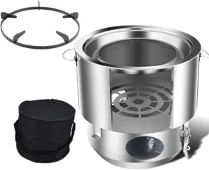 Heating Furnace,Wood Burning Camp Stove, Backpack Wood-Burning Outdoor Picnic Portable Windproof Camping Supplies, Grill, Stove