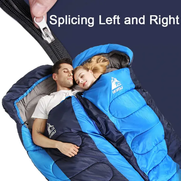 Hewolf Camping Sleeping Bag - Blue