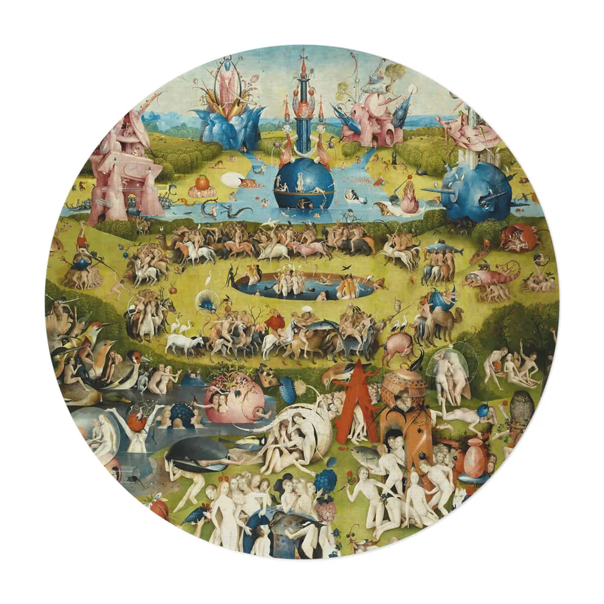 Hieronymus Bosch The Garden of Earthly Delights Round Mat