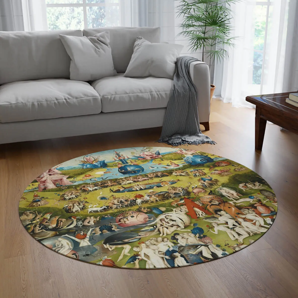 Hieronymus Bosch The Garden of Earthly Delights Round Mat