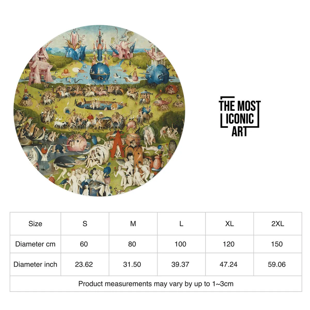 Hieronymus Bosch The Garden of Earthly Delights Round Mat