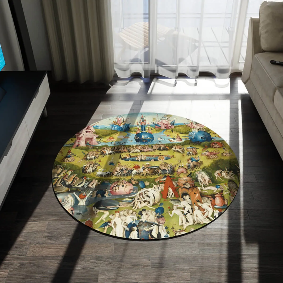 Hieronymus Bosch The Garden of Earthly Delights Round Mat
