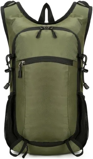 Hiking Backpack 20L Lightweight Outdoor Daypack Waterproof Wear Resistant Cycling Travel Bag Large Capacity for Trekking Use (Dark Green)