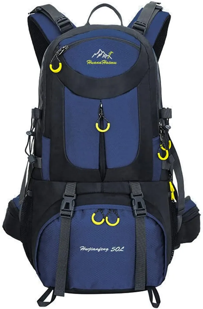 Hiking Backpack 50L Climbing Camping Backpack Large Rucksack for Trekking Travel Outdoor Sport(Navy)