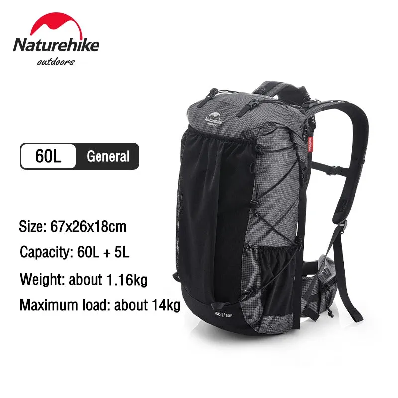 Hiking Backpack Outdoor Sports Bag - 60 5L Large Capacity Ergonomic Design Waterproof Camping Travel Backpack