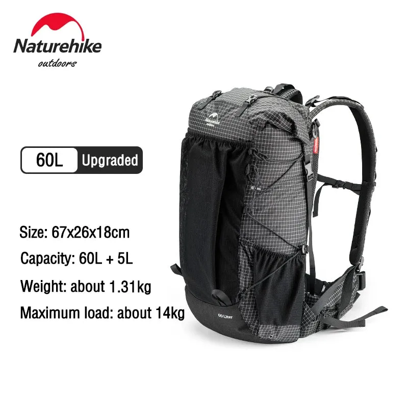 Hiking Backpack Outdoor Sports Bag - 60 5L Large Capacity Ergonomic Design Waterproof Camping Travel Backpack