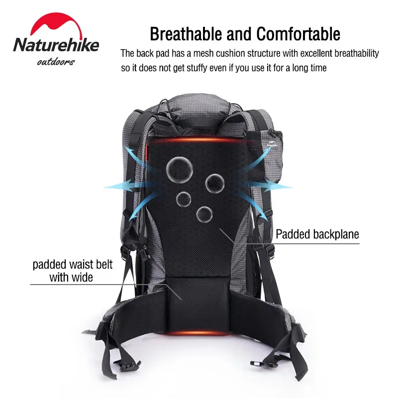 Hiking Backpack Outdoor Sports Bag - 60 5L Large Capacity Ergonomic Design Waterproof Camping Travel Backpack